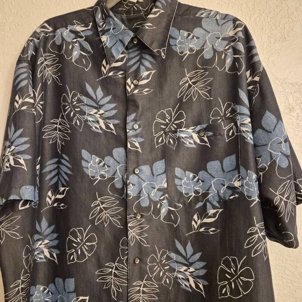 Blue Hawaiian Shirt: Super-soft Sexy Shortsleeved Button-down: Casual Coastal